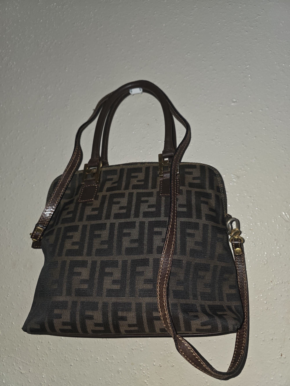 Fendi Brown Zucca Canvas Top-Handle Bag - Picture 7 of 10